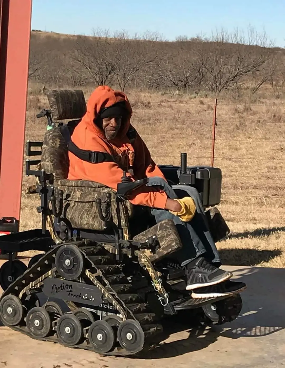 Veteran participant enjoying time outdoors with the group